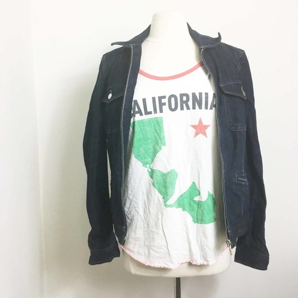 Chaps Zippered Denim Jacket Large